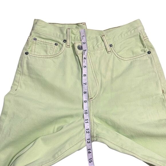 Agolde Neon Green Slanting Overlapping 5-button Jeans Size 25 - Picture 11 of 16